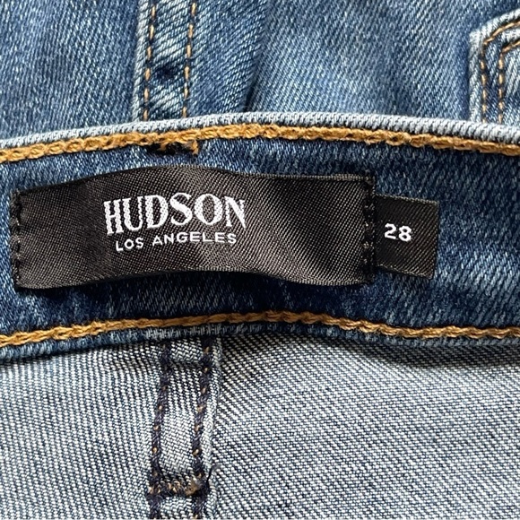 Hudson Jeans Women’s Nico Super Skinny Blue Denim Jeans Size 28 Step Hem - Picture 8 of 10